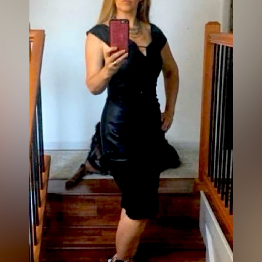 Zara Basics faux leather dress size medium